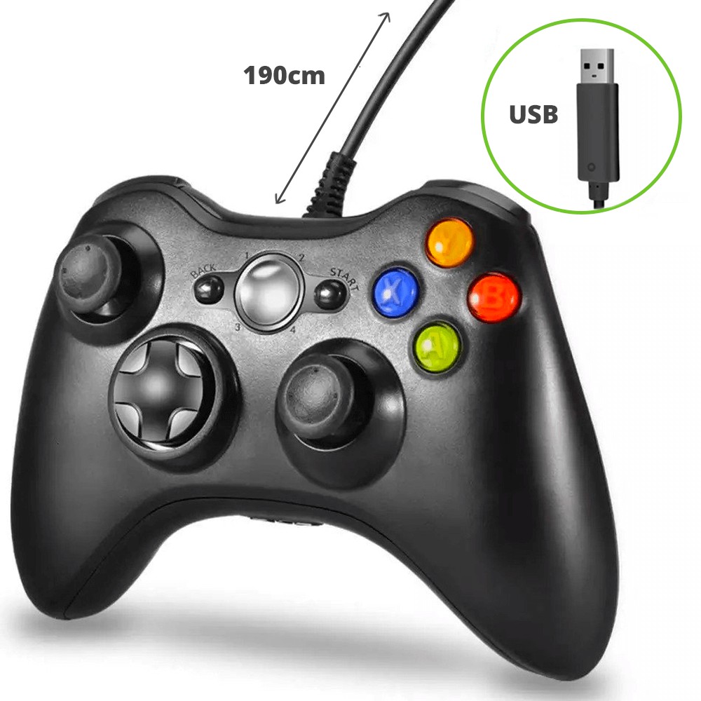 Nieuwe Wired Controller voor Xbox 360 - Zwart | Xbox 360 Hardware | RetroXboxKopen.nl