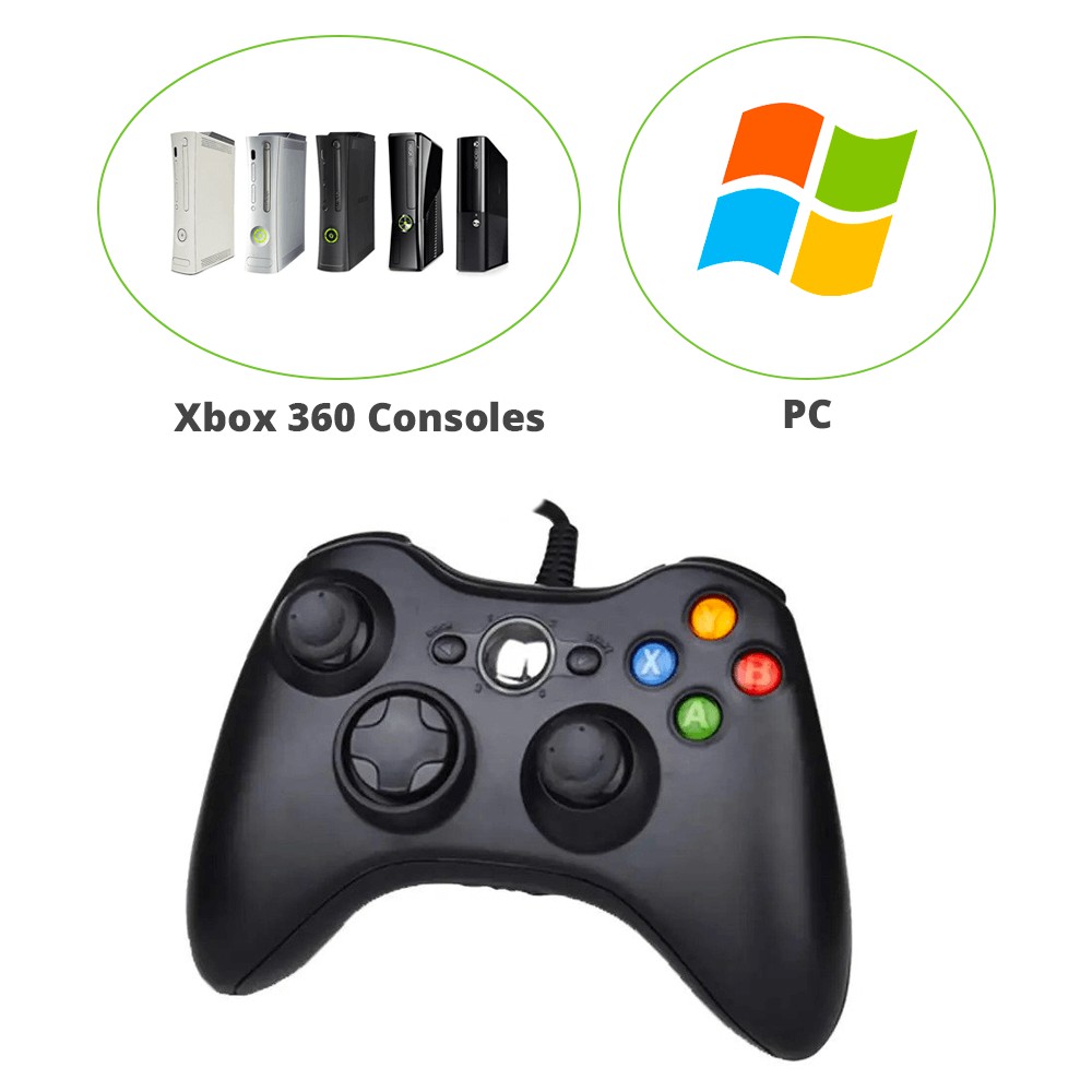 Nieuwe Wired Controller voor Xbox 360 - Zwart | Xbox 360 Hardware | RetroXboxKopen.nl