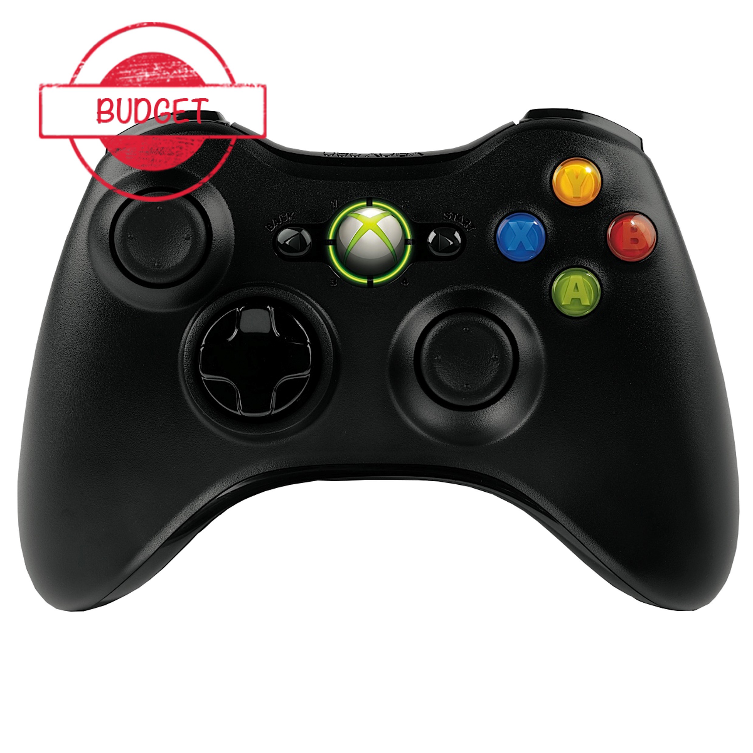 Microsoft Xbox 360 S Controller - Zwart - Budget Kopen | Xbox 360 Hardware