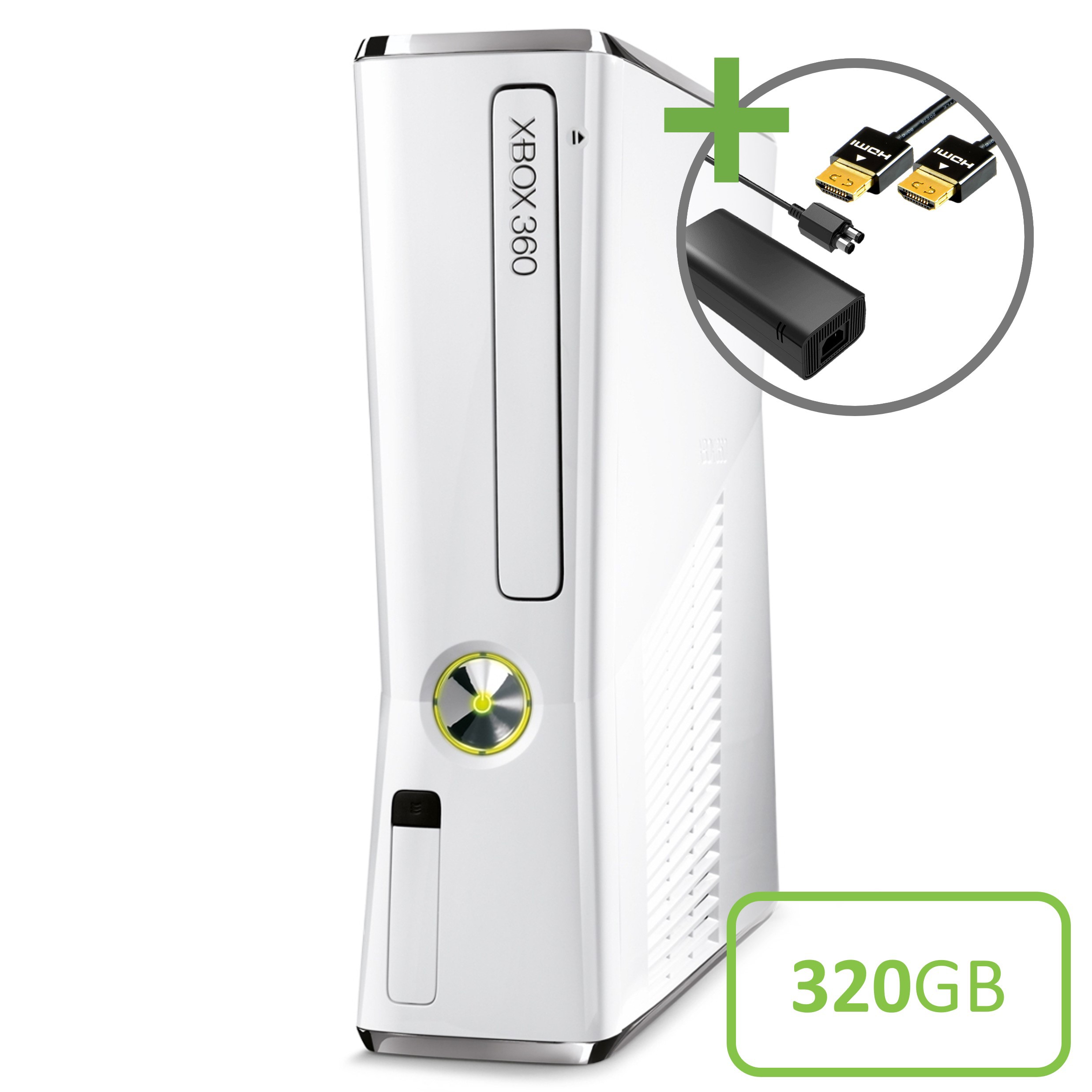 Microsoft Xbox 360 Slim Console White (320GB) - Xbox 360 Hardware