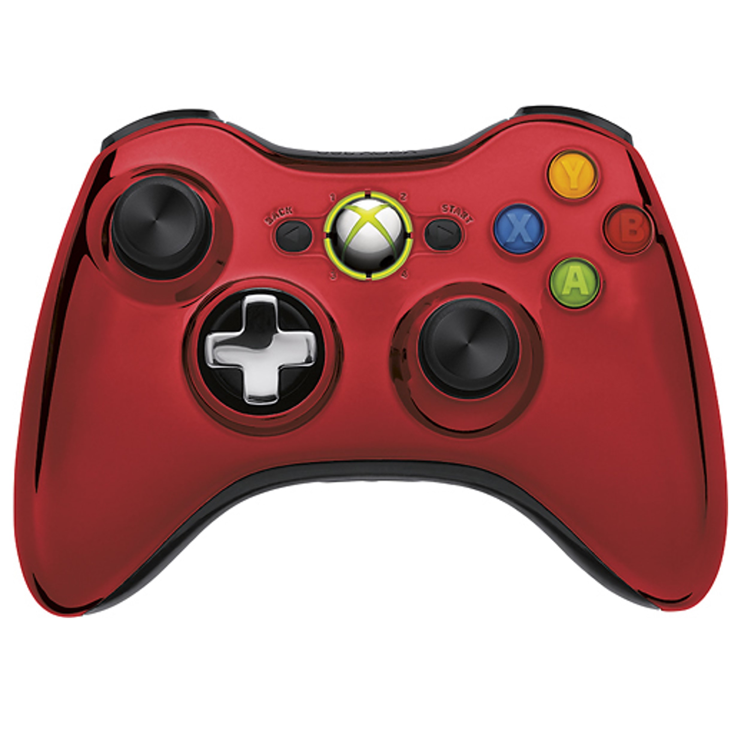 Microsoft Xbox 360 Controller - Chrome Red - Xbox 360 Hardware