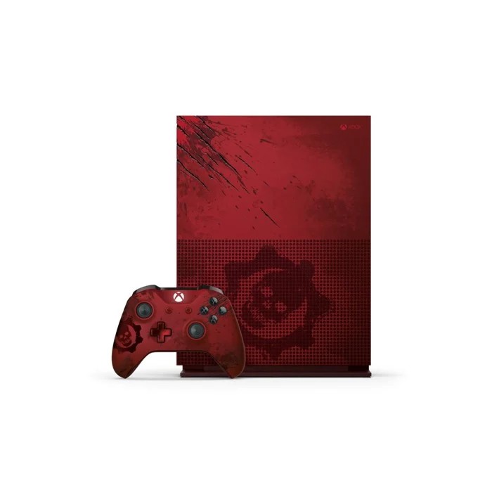 Xbox One S Console + Controller - Gears of War 4 Crimson Omen Edition - Xbox One Hardware