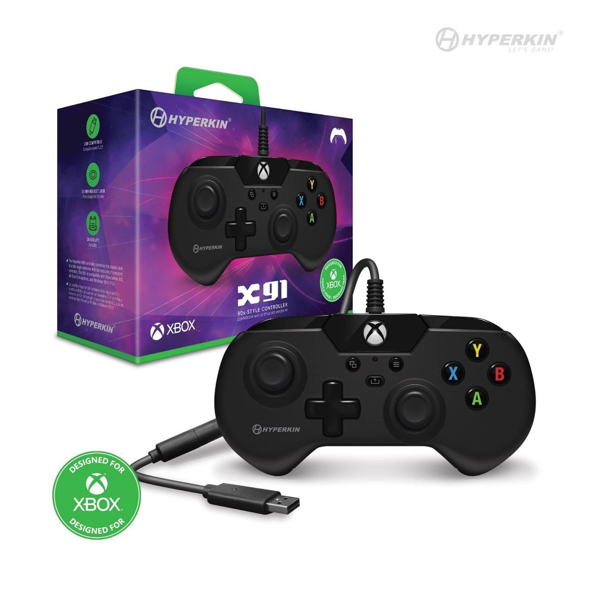 Hyperkin X91 Wired Controller voor de Xbox One en Xbox Series - Zwart Kopen | Xbox One Hardware