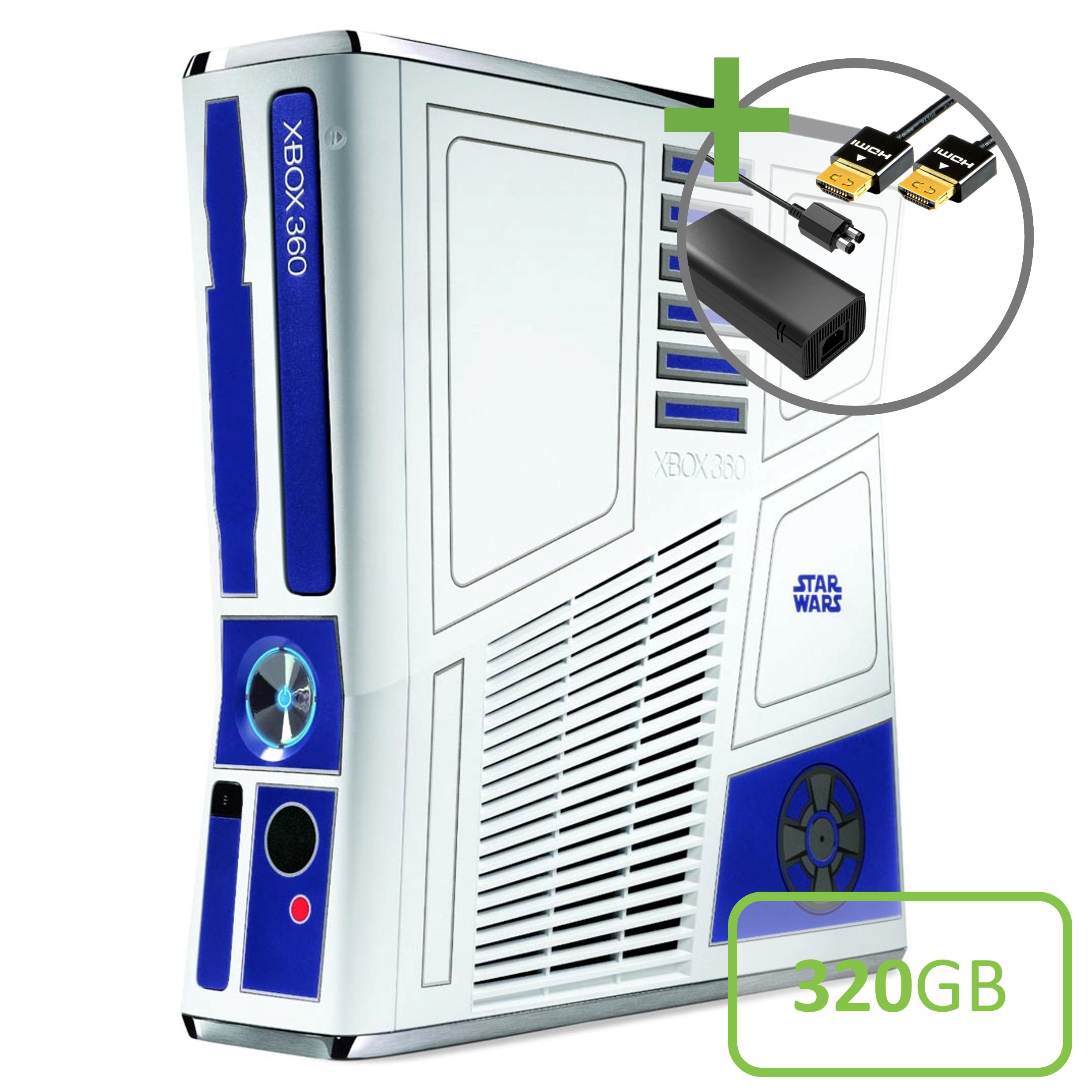 Microsoft Xbox 360 Slim Console (320GB) - Star Wars R2-D2 Edition - Xbox 360 Hardware