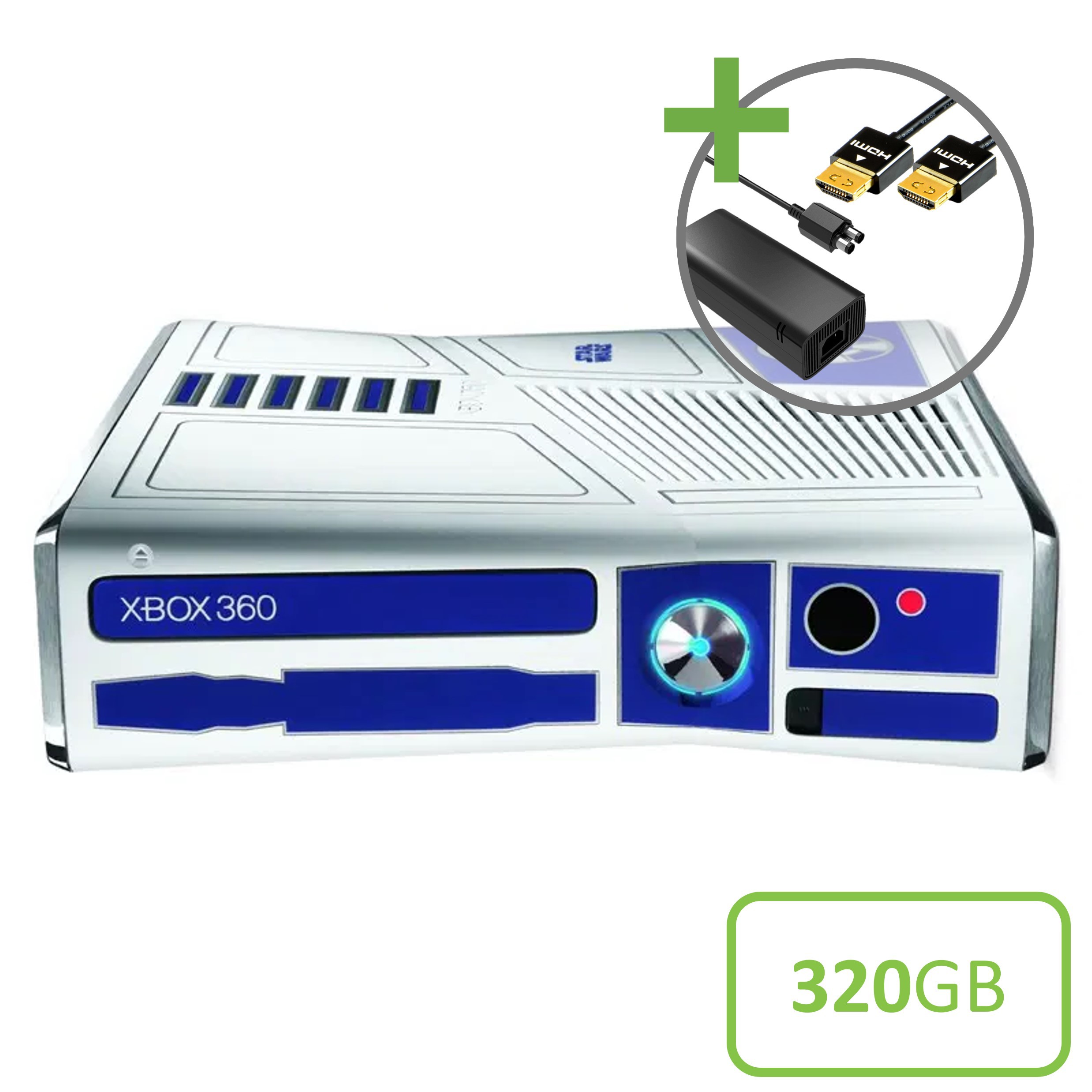 Microsoft Xbox 360 Slim Console (320GB) - Star Wars R2-D2 Edition - Xbox 360 Hardware - 2