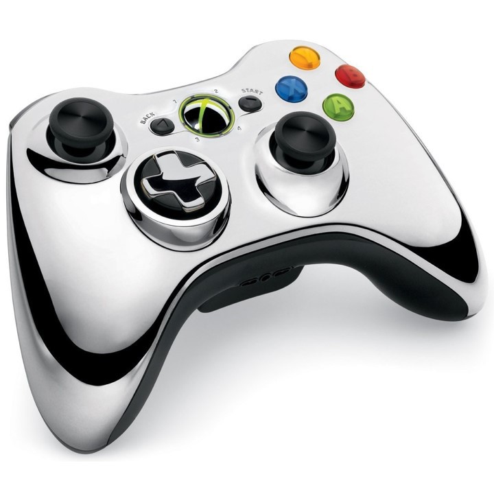 Microsoft Xbox 360 Controller - Chrome Silver - Xbox 360 Hardware - 2