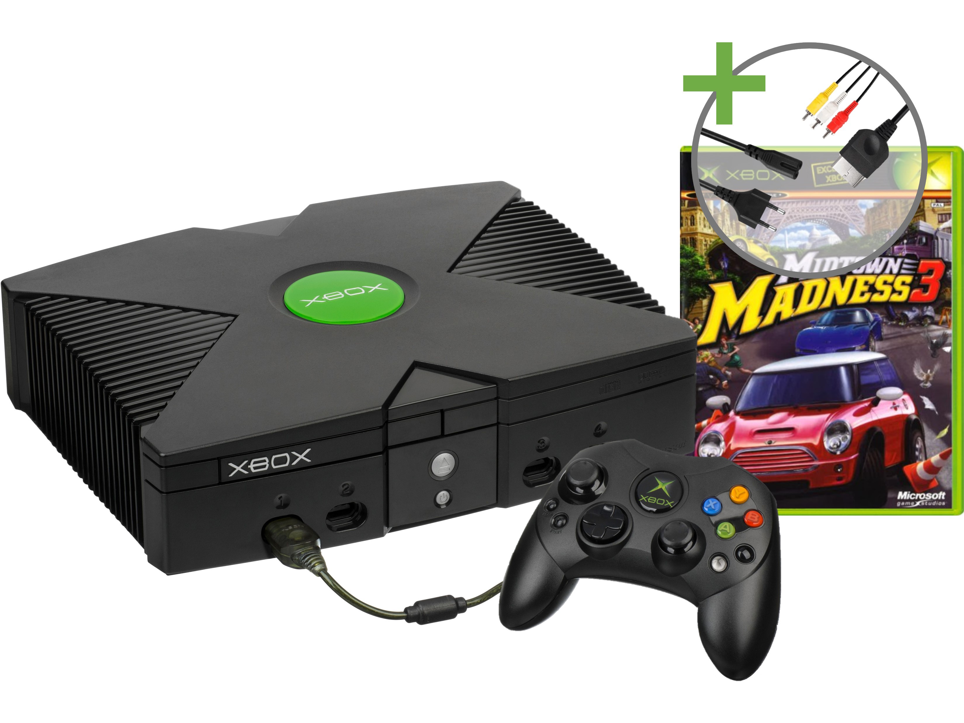 Microsoft Xbox Classic Starter Pack - Midtown Madness 3 Edition Kopen | Xbox Original Hardware