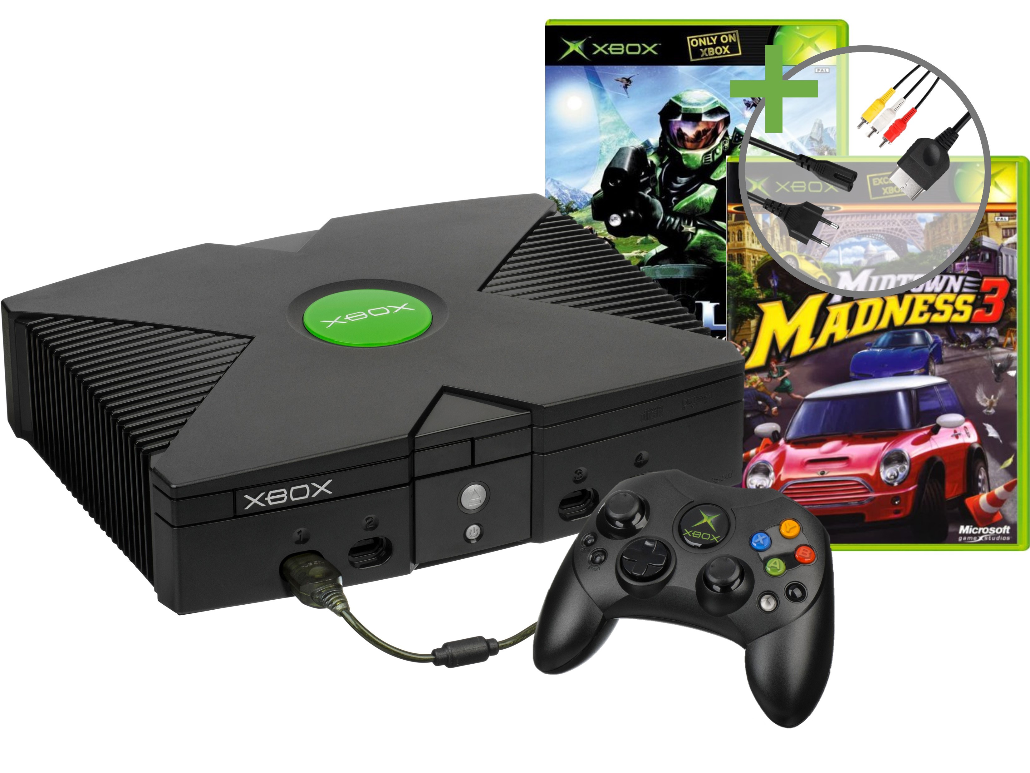 Microsoft Xbox Classic Starter Pack - Halo and Midtown Madness 3 Edition Kopen | Xbox Original Hardware