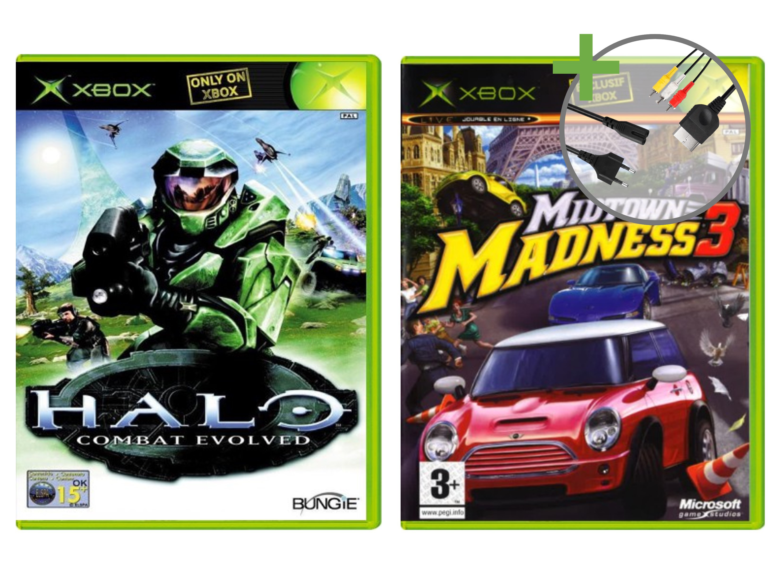 Microsoft Xbox Classic Starter Pack - Halo and Midtown Madness 3 Edition - Xbox Original Hardware - 4