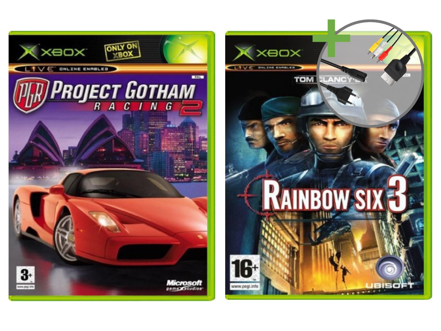 Microsoft Xbox Classic Starter Pack - PGR 2 and Rainbow Six 3 Edition - Xbox Original Hardware - 4
