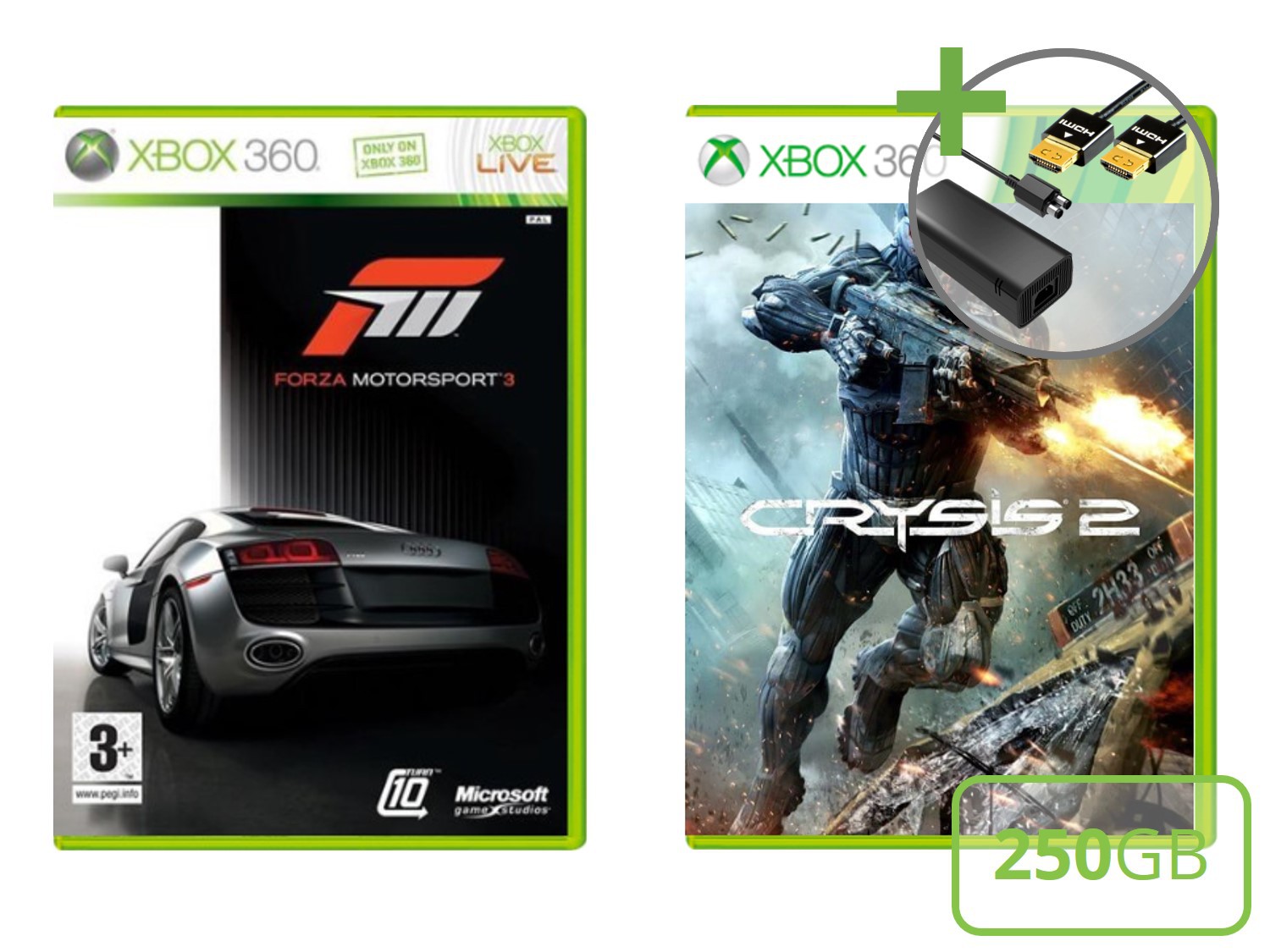 Microsoft Xbox 360 Slim Starter Pack - Forza 3 and Crisis 2 Edition - Xbox 360 Hardware - 5