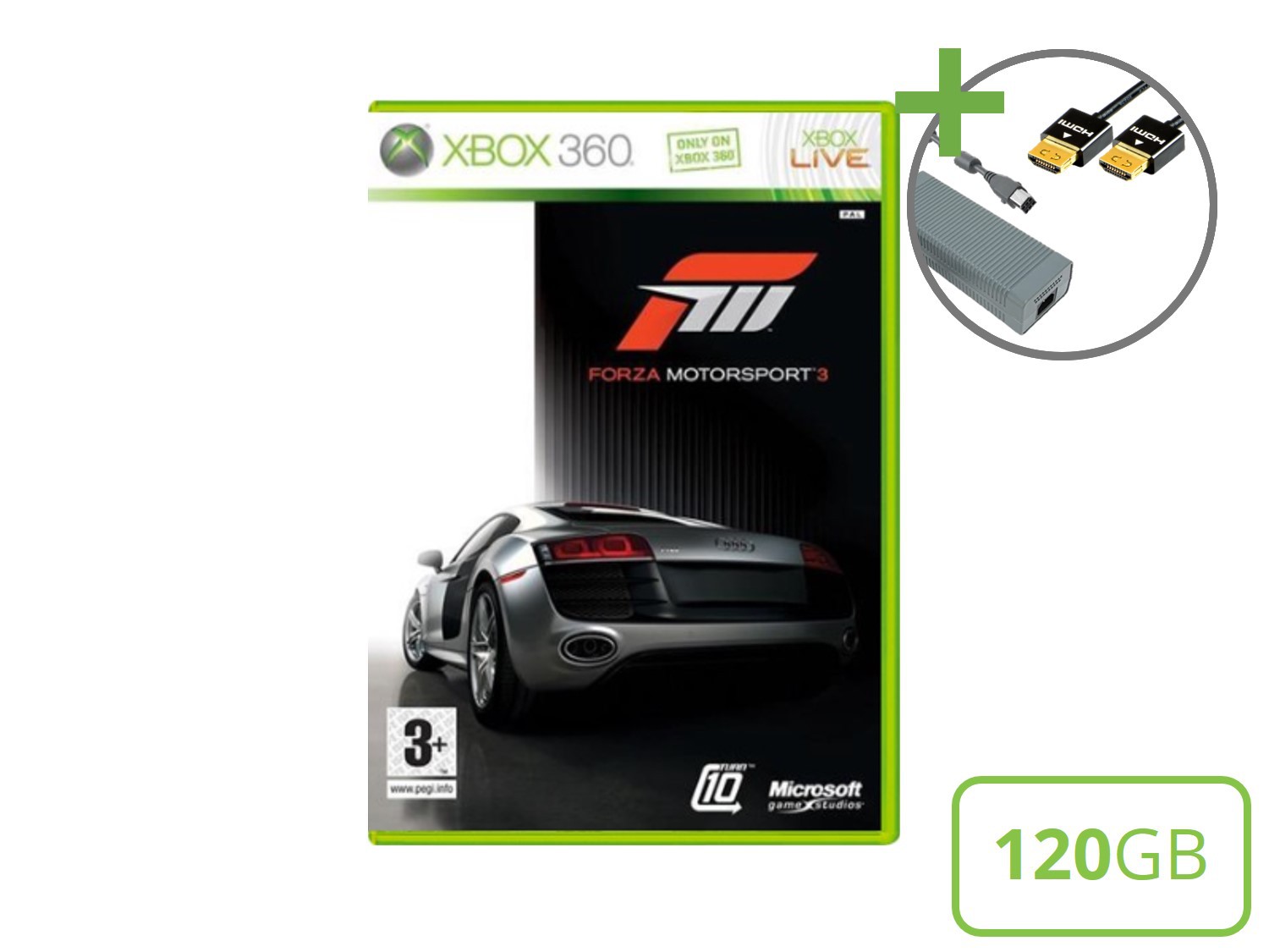 Microsoft Xbox 360 Elite Starter Pack - Forza Motorsport 3 Edition - Xbox 360 Hardware - 5