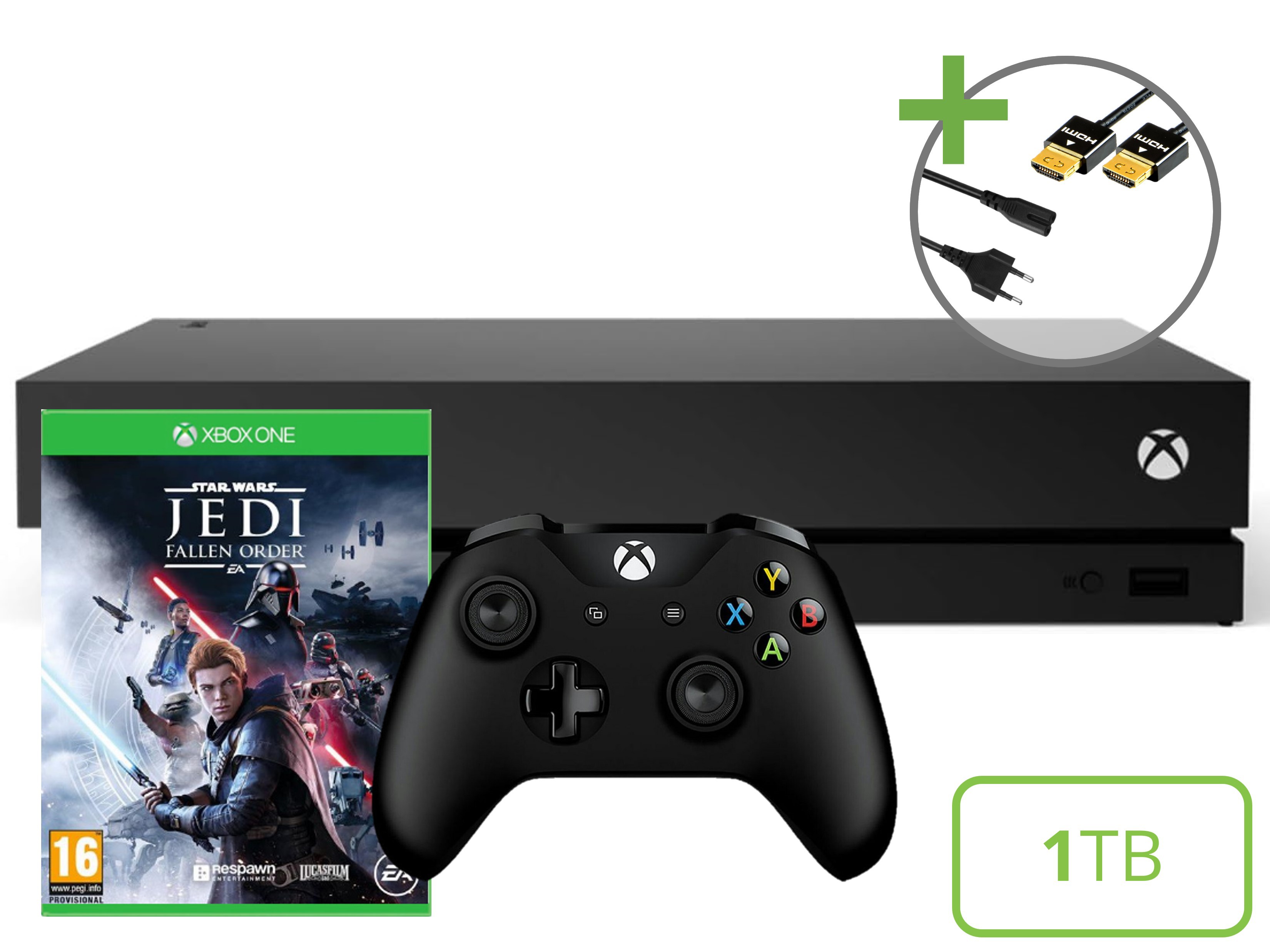 Microsoft Xbox One X Starter Pack - Star Wars Jedi: Fallen Order Edition Kopen | Xbox One Hardware