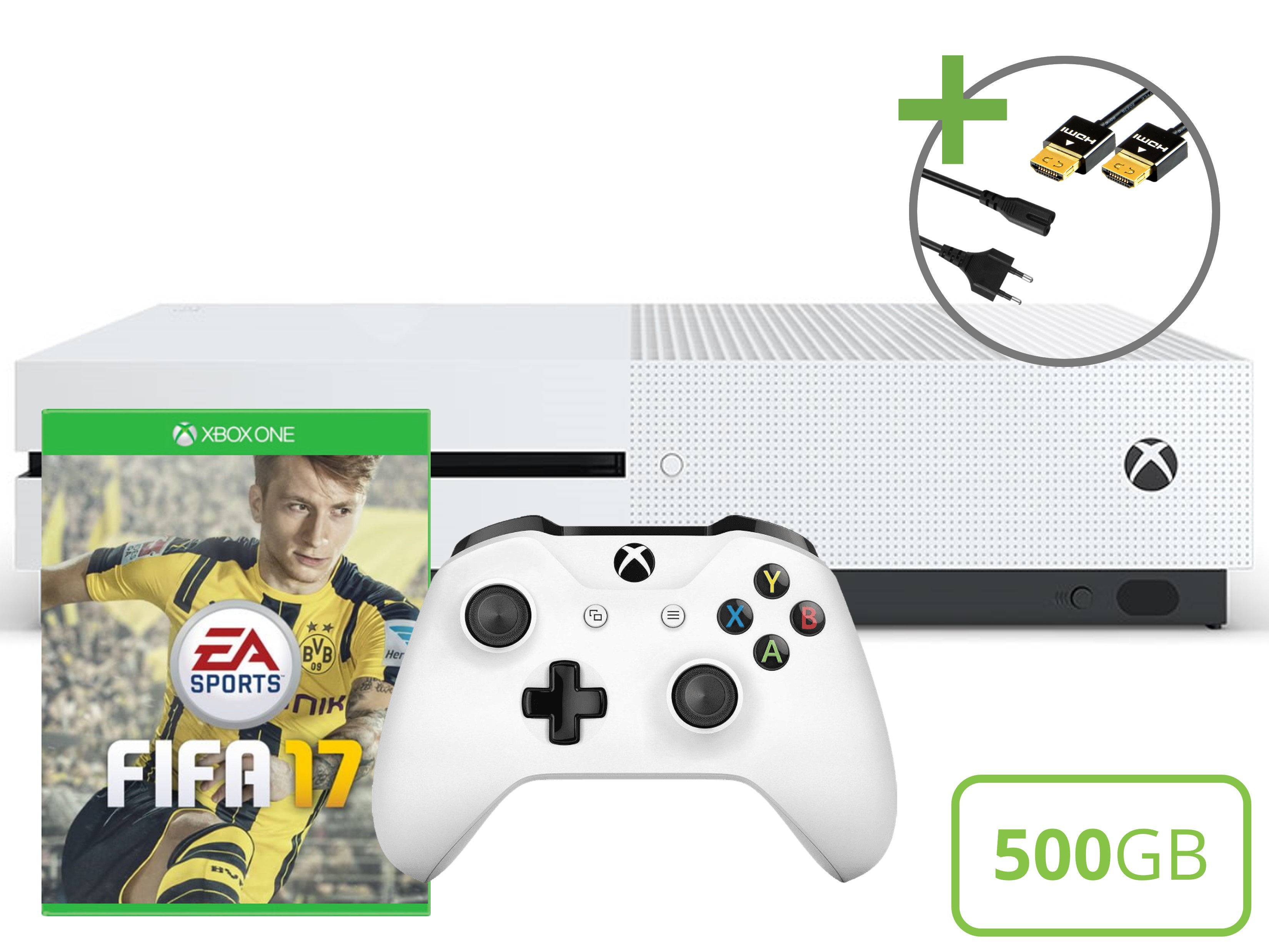 Microsoft Xbox One S Starter Pack - 500GB FIFA 17 Edition Kopen | Xbox One Hardware