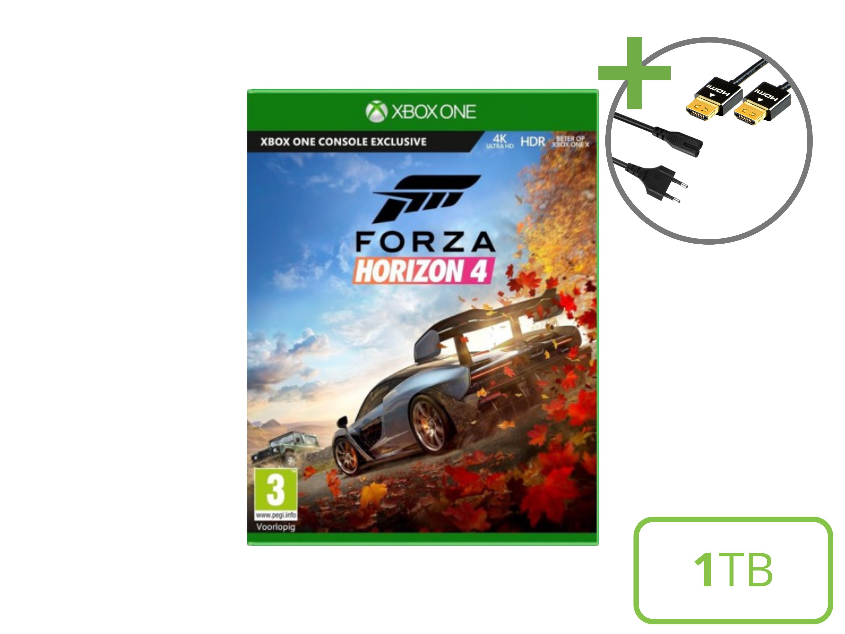 Microsoft Xbox One S Starter Pack - 1TB Forza Horizon 4  Edition - Xbox One Hardware - 4