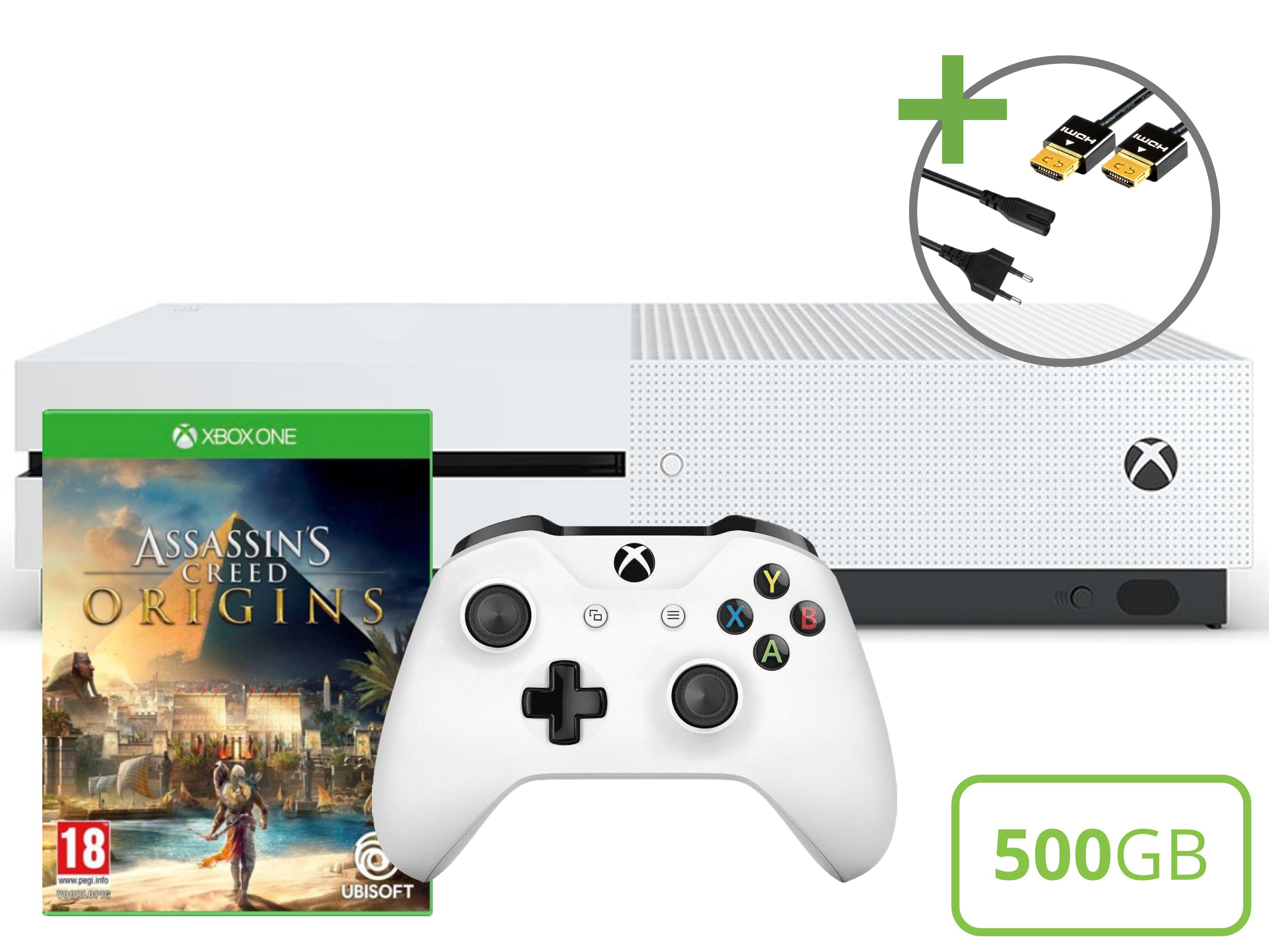Microsoft Xbox One S Starter Pack - 500GB Assassin's Creed Origins Edition Kopen | Xbox One Hardware