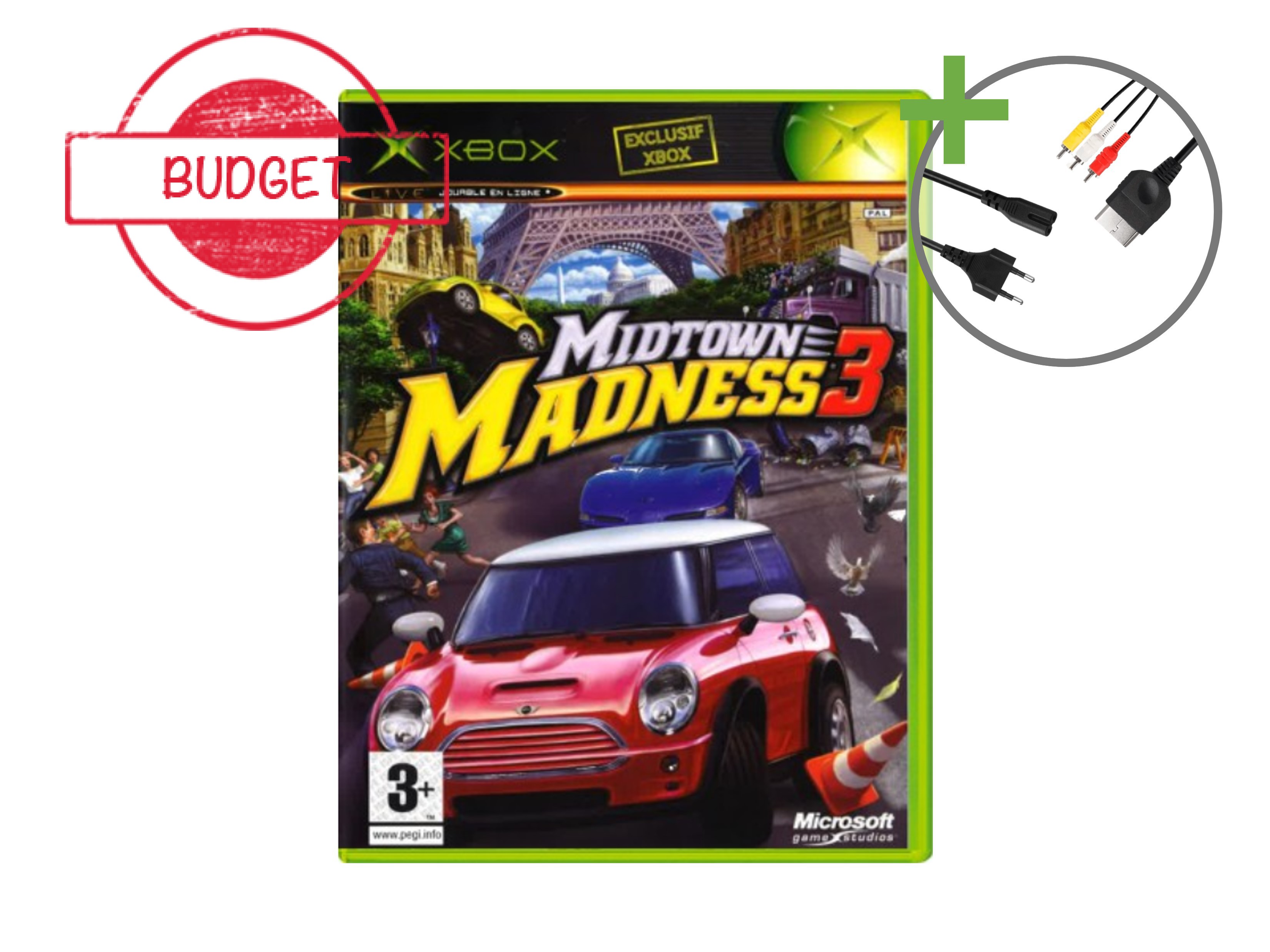 Microsoft Xbox Classic Starter Pack - Midtown Madness 3 Edition - Budget - Xbox Original Hardware - 4