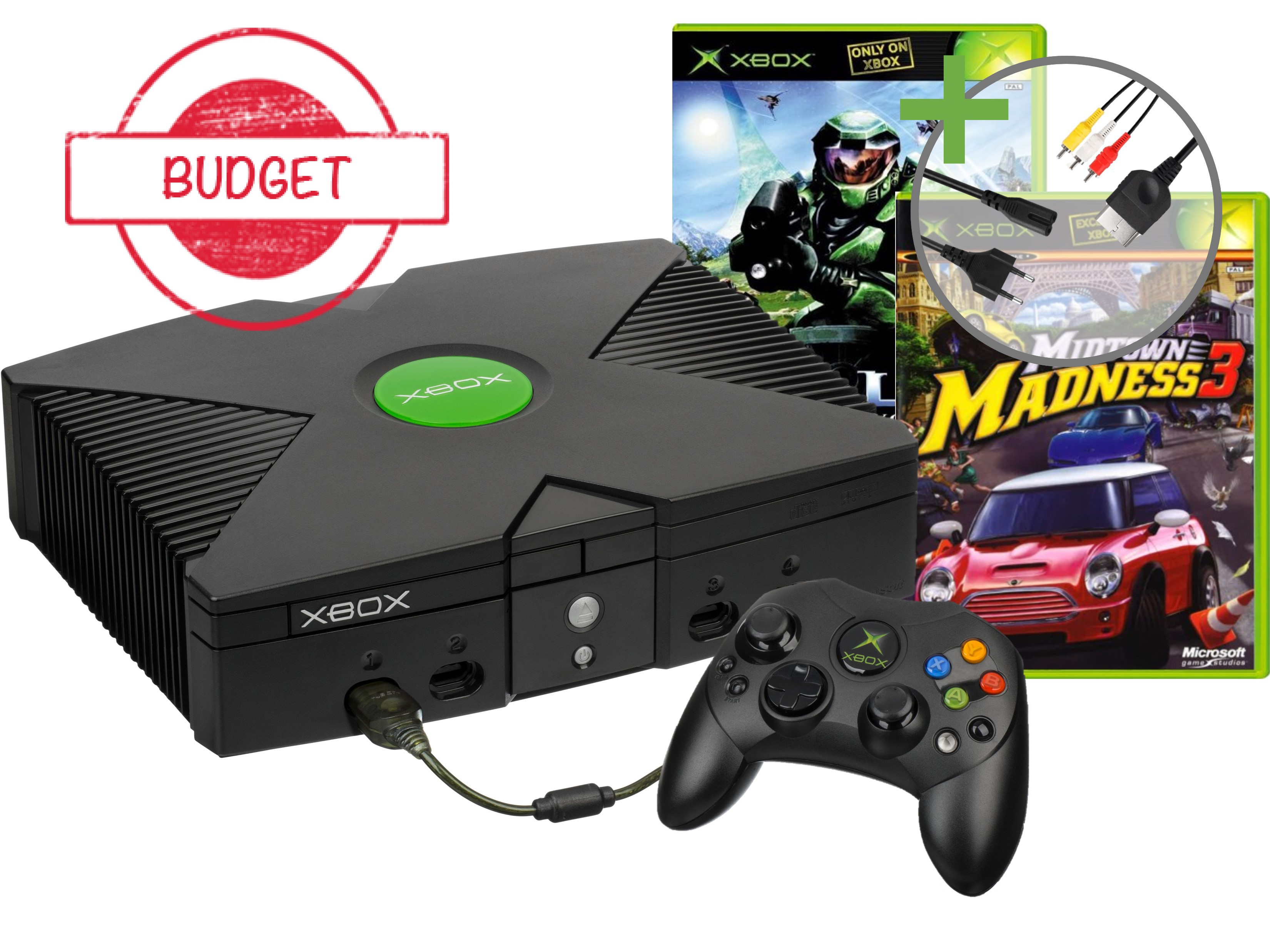 Microsoft Xbox Classic Starter Pack - Halo and Midtown Madness 3 Edition - Budget Kopen | Xbox Original Hardware