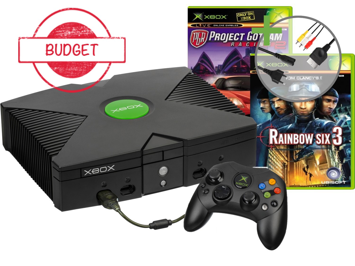 Microsoft Xbox Classic Starter Pack - PGR 2 and Rainbow Six 3 Edition - Budget Kopen | Xbox Original Hardware