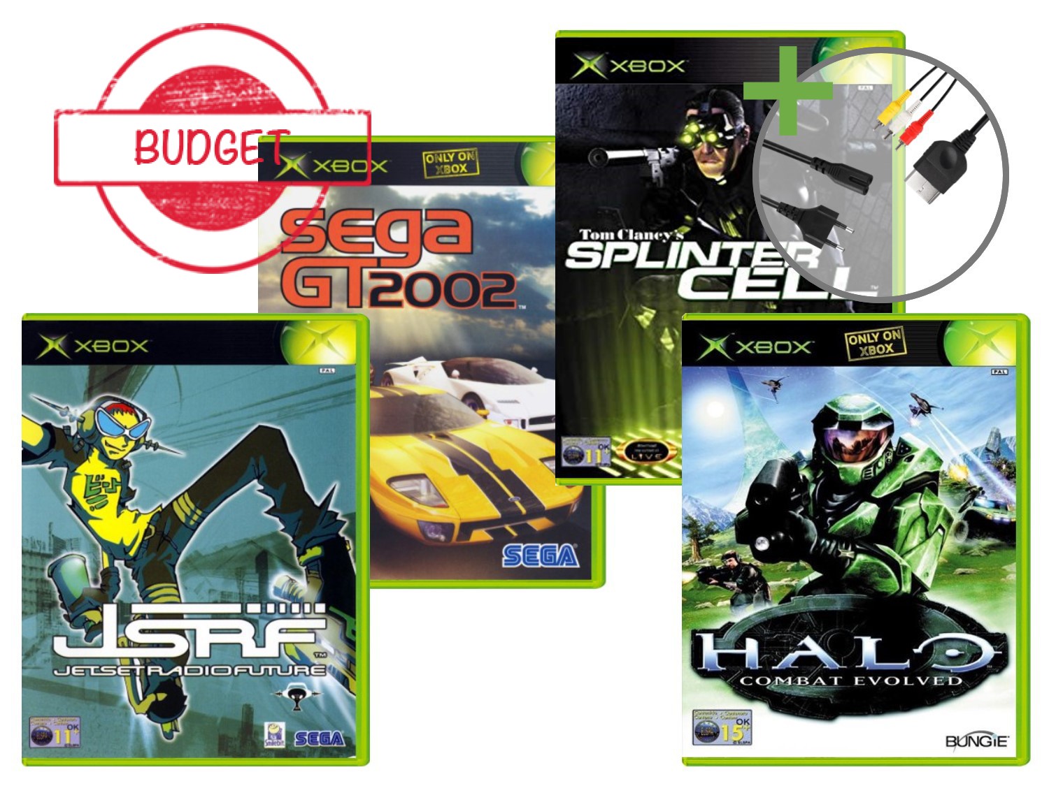 Microsoft Xbox Classic Starter Pack - 4 Games Bundle Edition - Budget - Xbox Original Hardware - 4