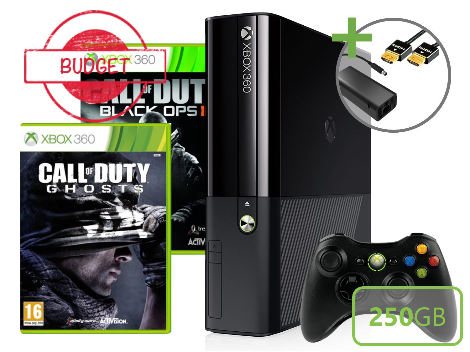 Microsoft Xbox 360 New Slim Starter Pack - 250GB Call of Duty Edition - Budget Kopen | Xbox 360 Hardware