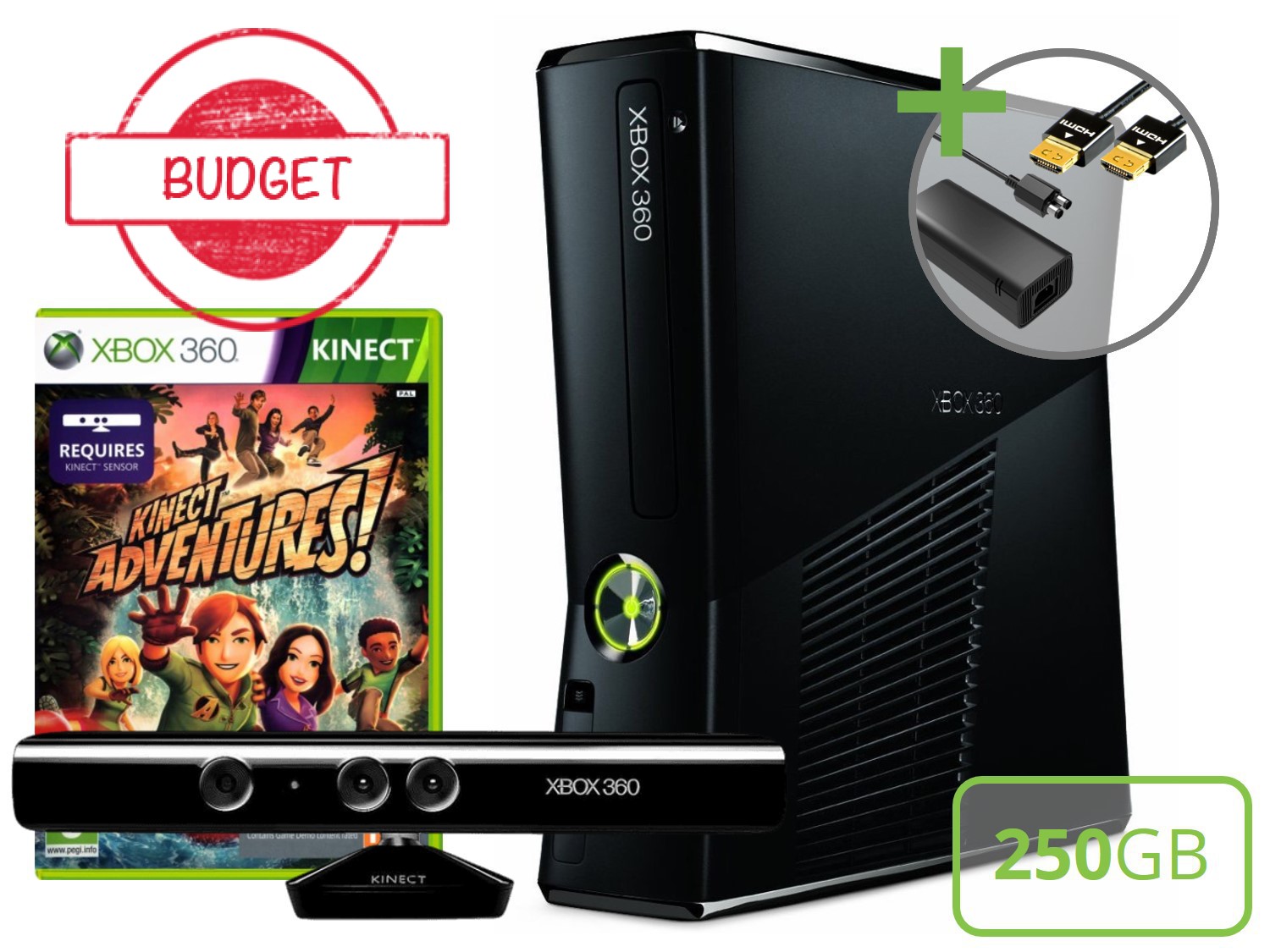 Microsoft Xbox 360 Slim Starter Pack - Kinect Edition - Budget - Xbox 360 Hardware
