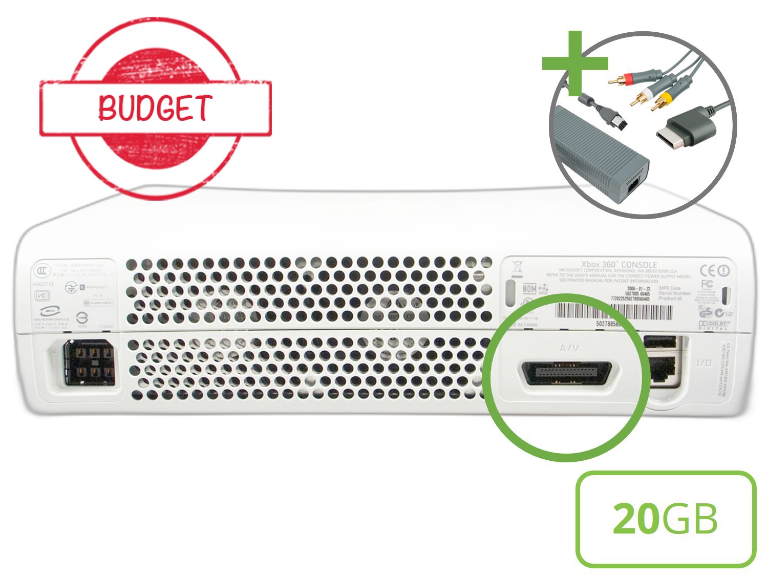 Microsoft Xbox 360 Premium Starter Pack - 20GB Basic Gold Edition - Budget - Xbox 360 Hardware - 3