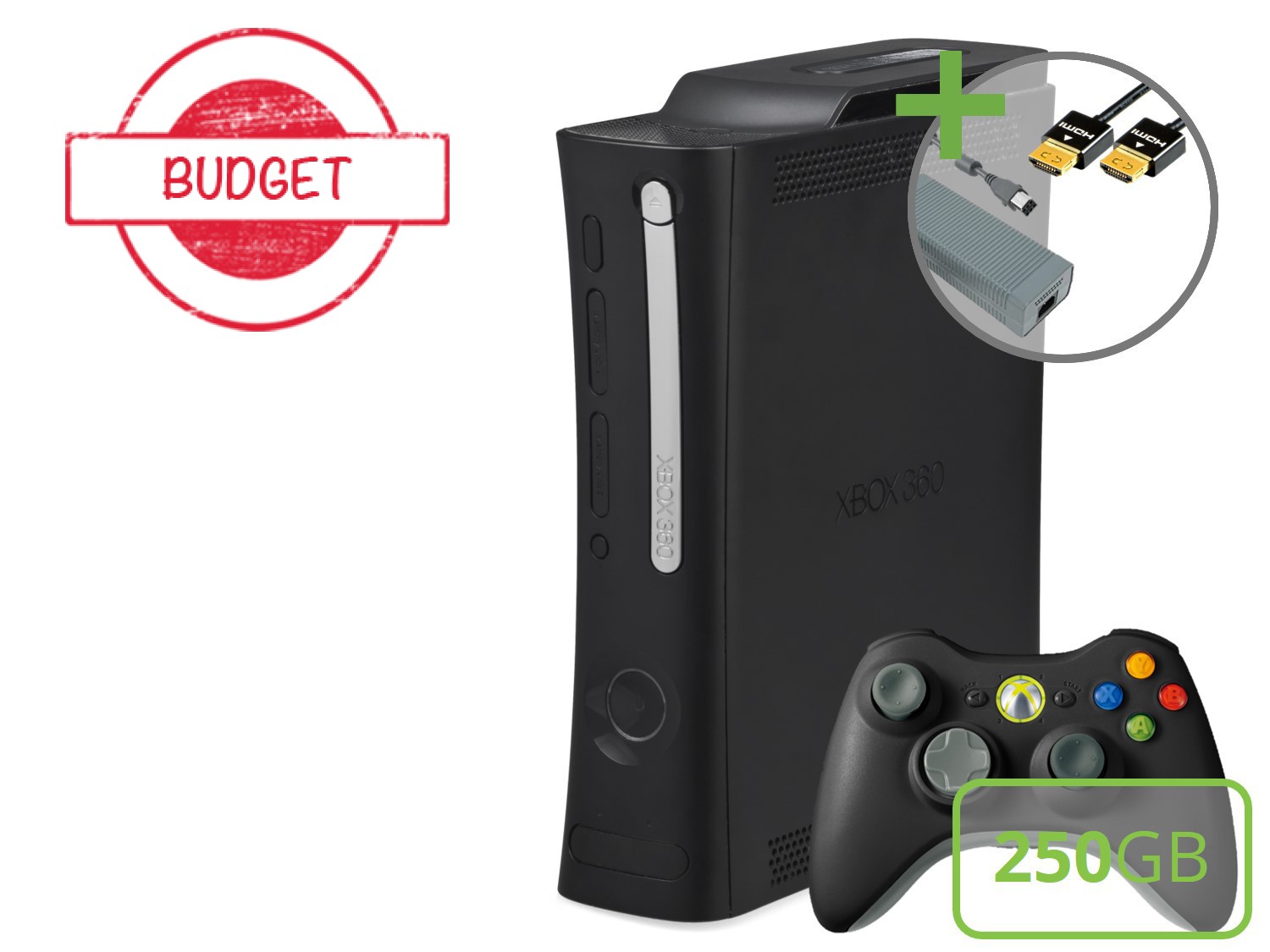 Microsoft Xbox 360 Elite Starter Pack - 250GB Standaard Edition - Budget Kopen | Xbox 360 Hardware