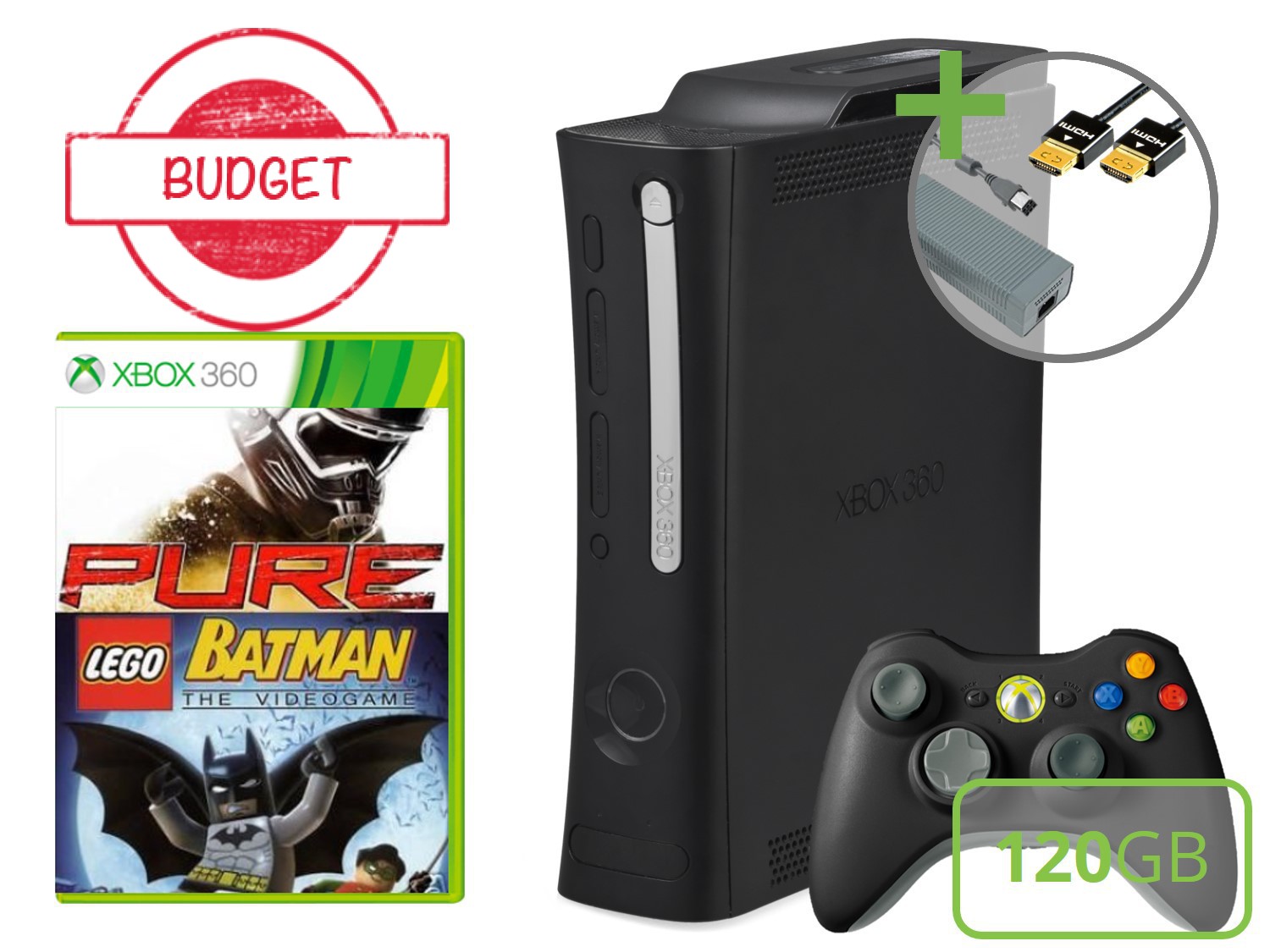 Microsoft Xbox 360 Elite Starter Pack - 120GB Holiday Edition - Budget Kopen | Xbox 360 Hardware