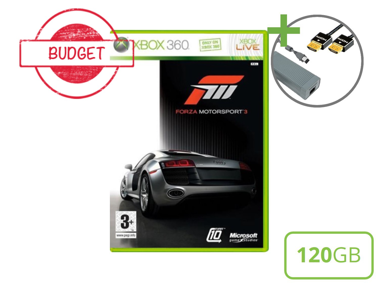 Microsoft Xbox 360 Elite Starter Pack - Forza Motorsport 3 Edition - Budget - Xbox 360 Hardware - 5