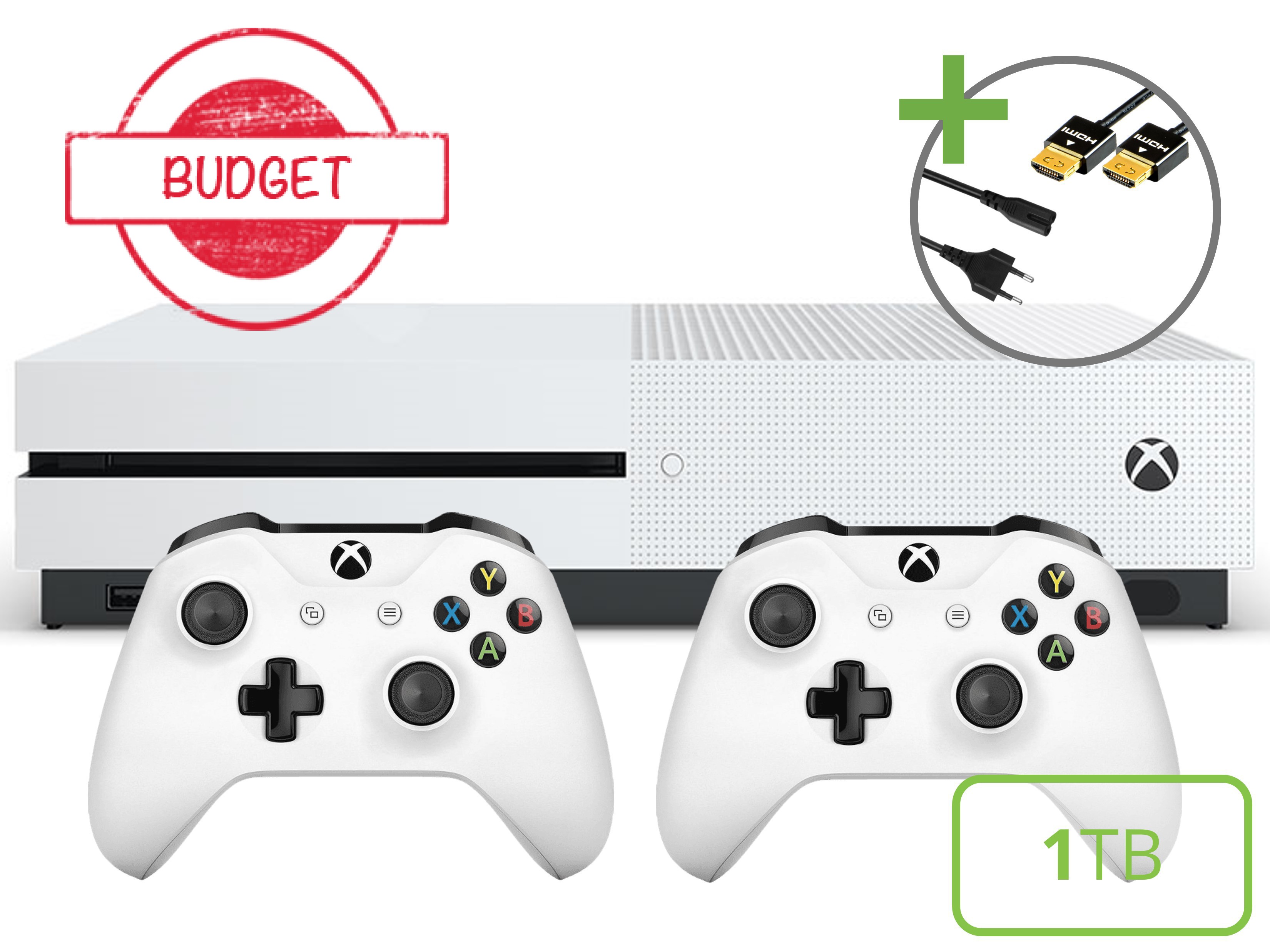 Microsoft Xbox One S Starter Pack - 1TB Two Controller Edition - Budget Kopen | Xbox One Hardware