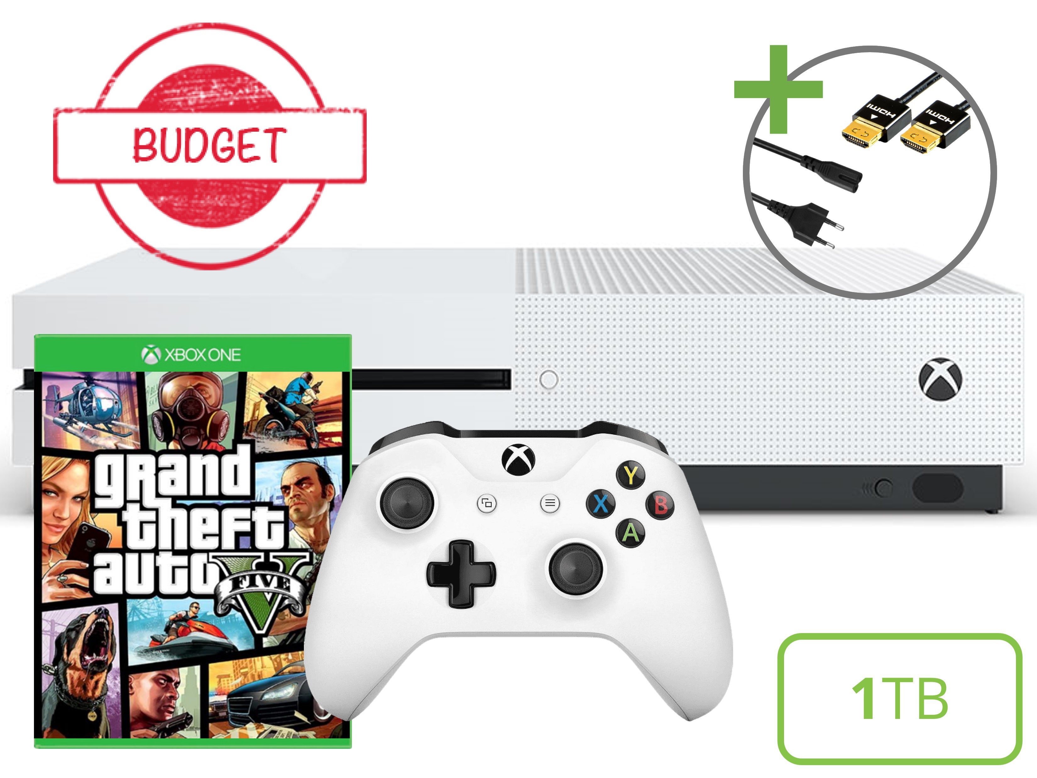 Microsoft Xbox One S Starter Pack - 1TB GTA V Edition - Budget - Xbox One Hardware