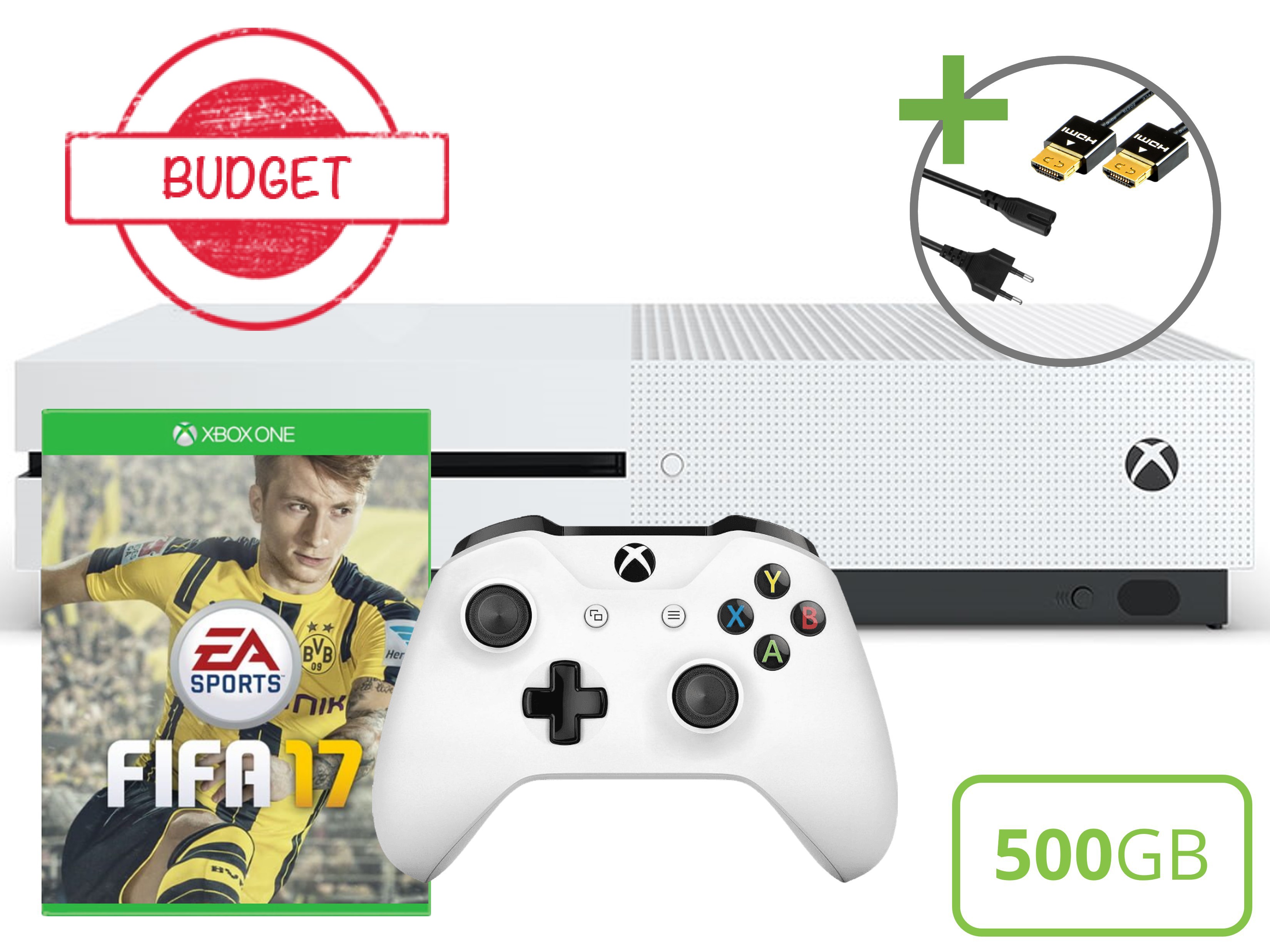 Microsoft Xbox One S Starter Pack - 500GB FIFA 17 Edition - Budget Kopen | Xbox One Hardware