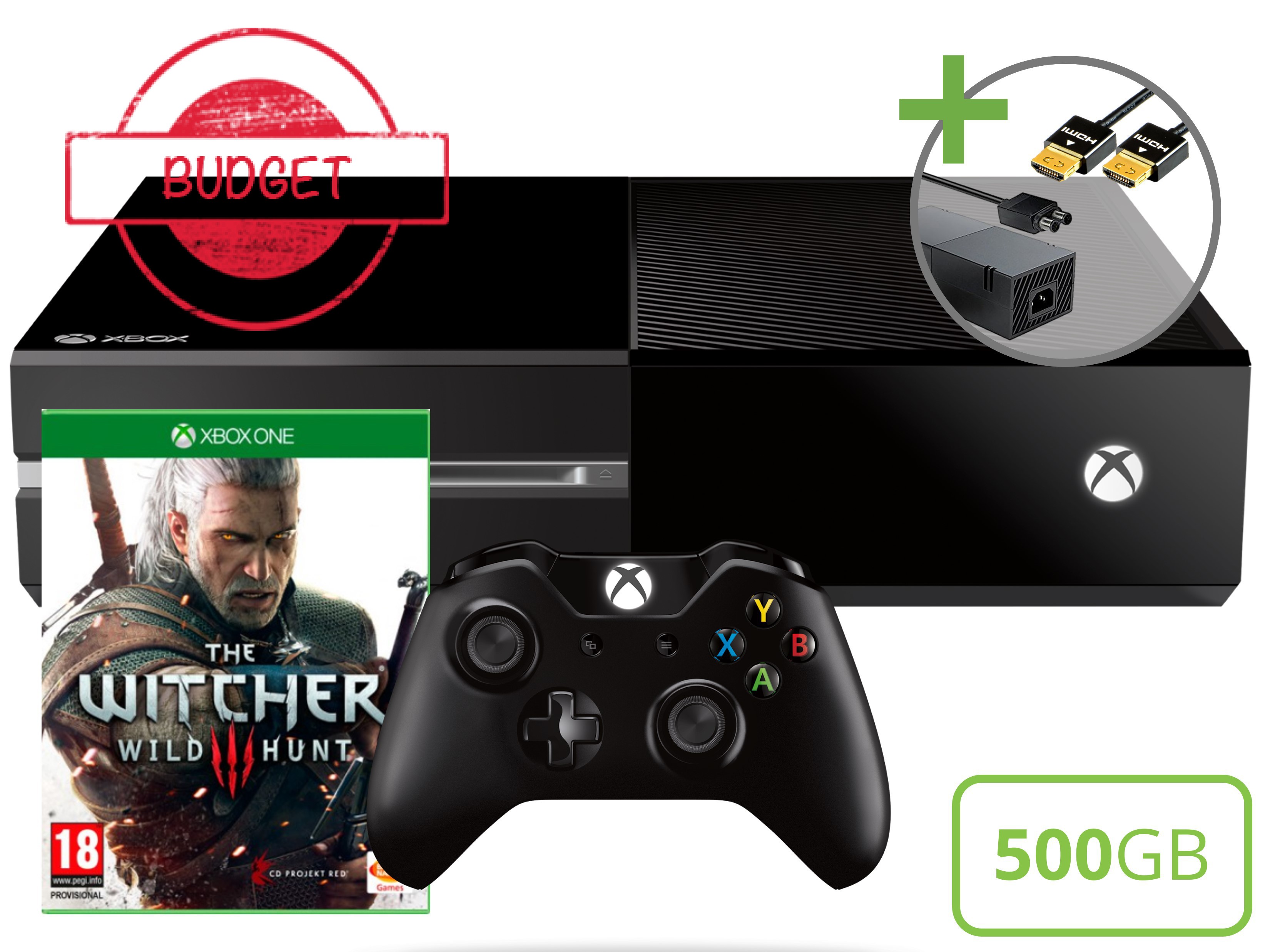 Microsoft Xbox One Starter Pack - 500GB The Witcher 3 Wild Hunt Edition - Budget - Xbox One Hardware