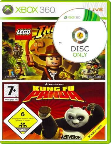 LEGO Kung Fu Panda - Indiana Jones - Disc Only - Xbox 360 Games