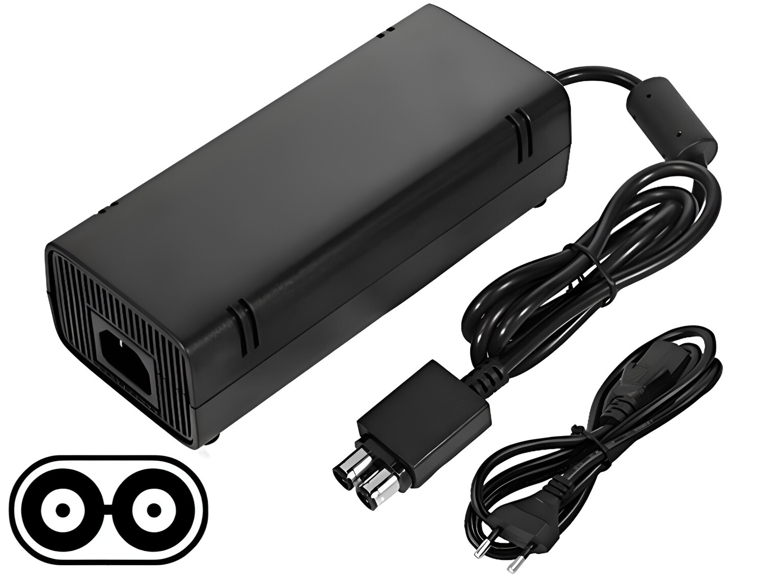 Microsoft Xbox 360 Slim AC Adapter Stroomkabel (Type: Slim) - Xbox 360 Hardware
