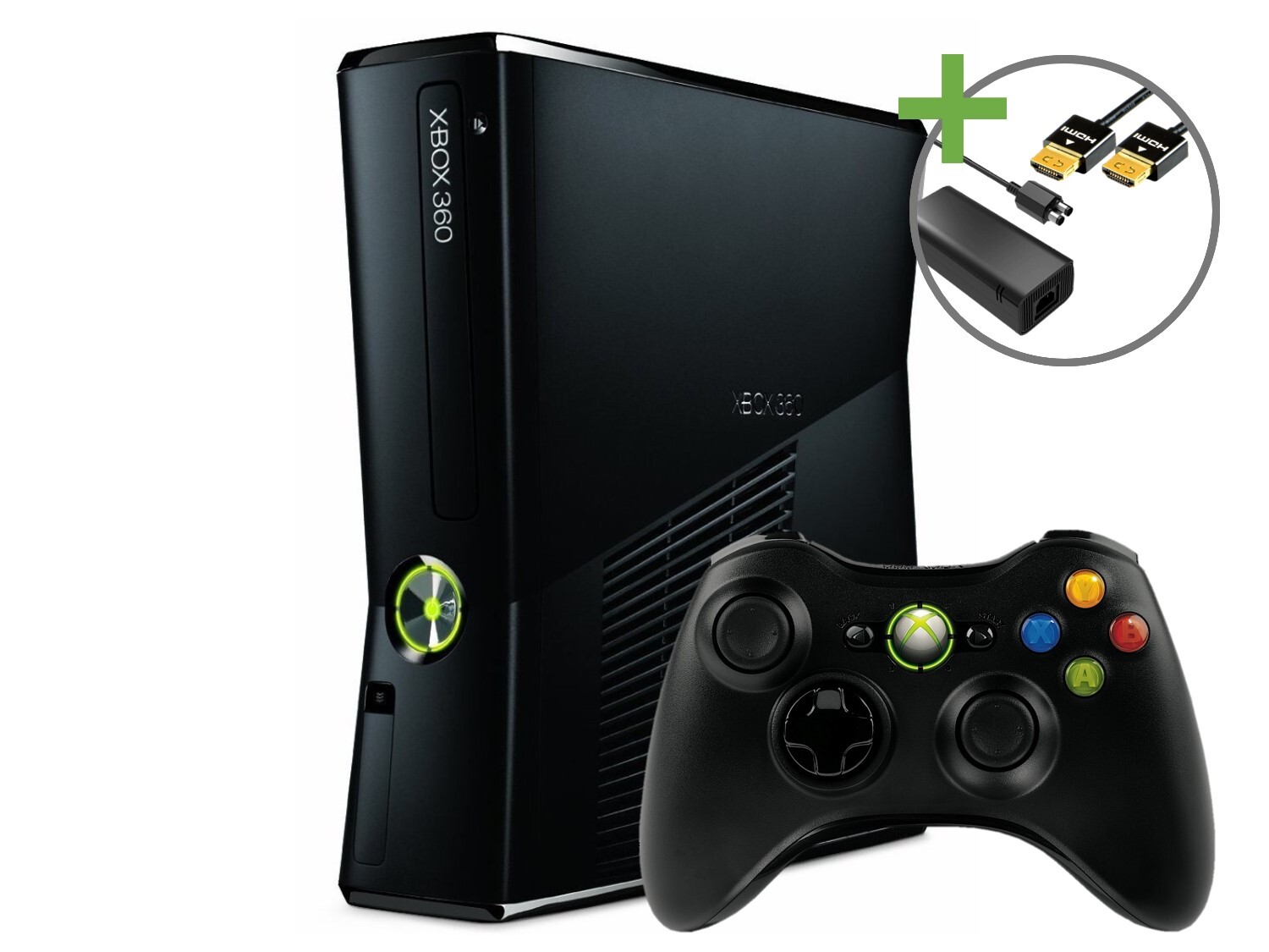 Microsoft Xbox 360 Slim Console 250GB Starter Pack - Mat Zwart Kopen | Xbox 360 Hardware